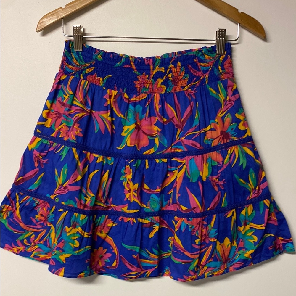 J. Crew Blue Bubble Mini Skirt Resort Wear